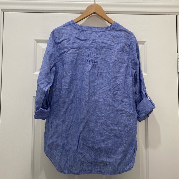 Talbots Linen Popover Top, size Medium or 6 or 8 - Picture 5 of 9